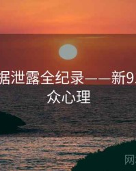 多维数据泄露全纪录——新91视频公众心理