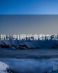 独家深扒：91网代言翻车流量密码